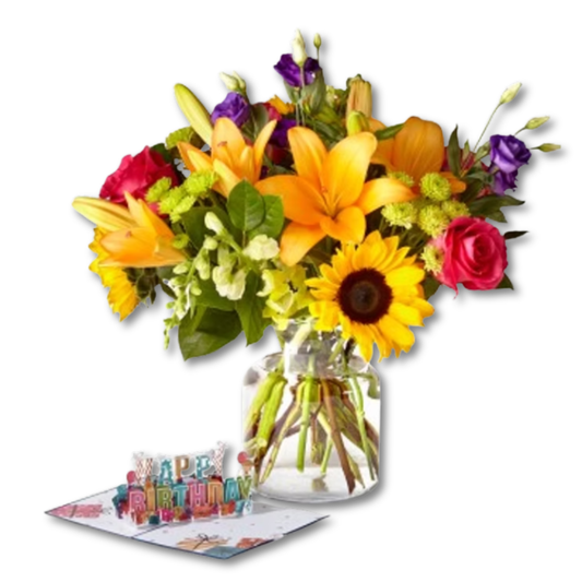 Best Day Bouquet & Lovepop® Birthday Pop–Up Card