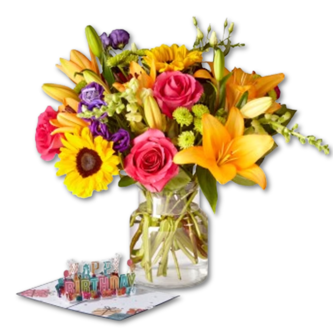 Best Day Bouquet & Lovepop® Birthday Pop–Up Card