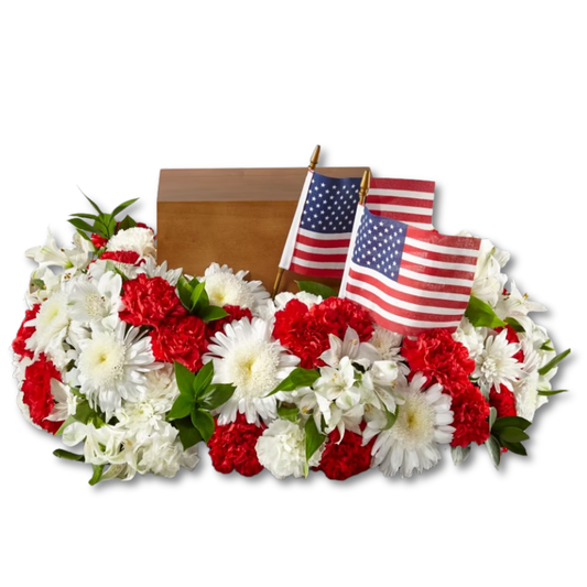The FTD® Spirit of Patriotism™ Cremation Adornment