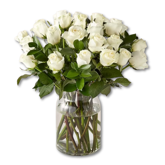 The FTD® White Rose Bouquet
